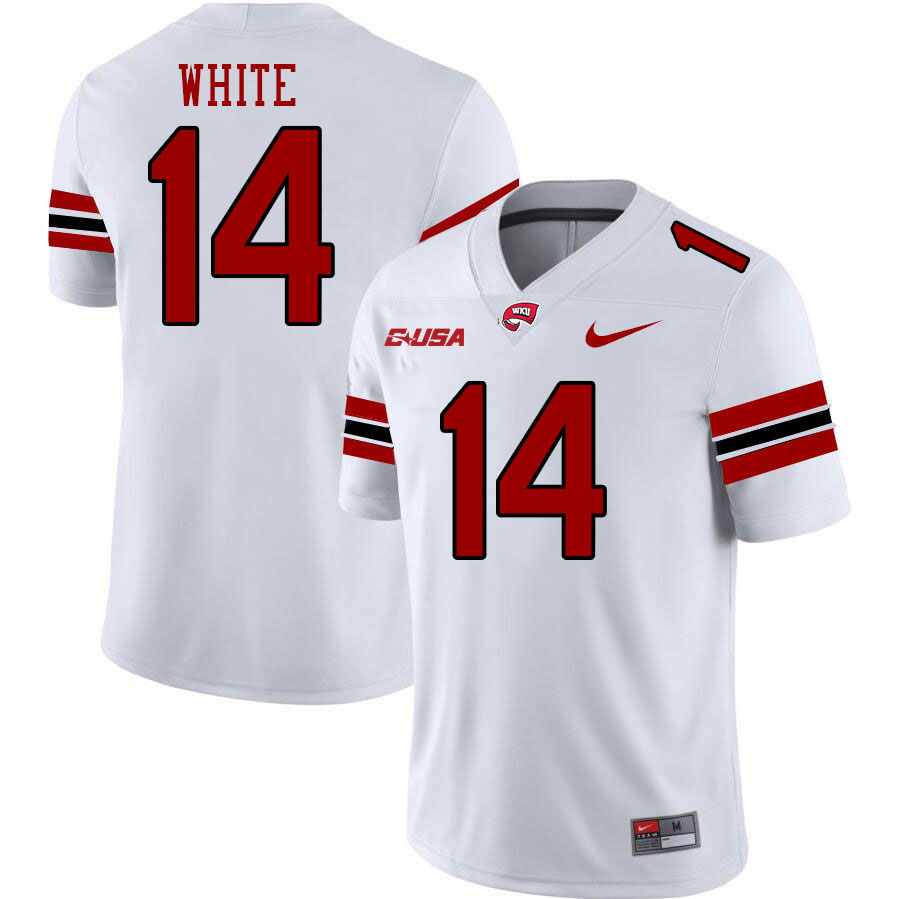 Western Kentucky Hilltoppers #14 Mike White College Football Jerseys Stitched Sale-White